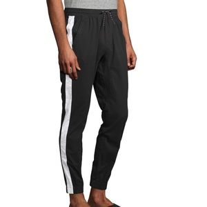 No Boundaries Men's Woven Side Stripe Joggers
